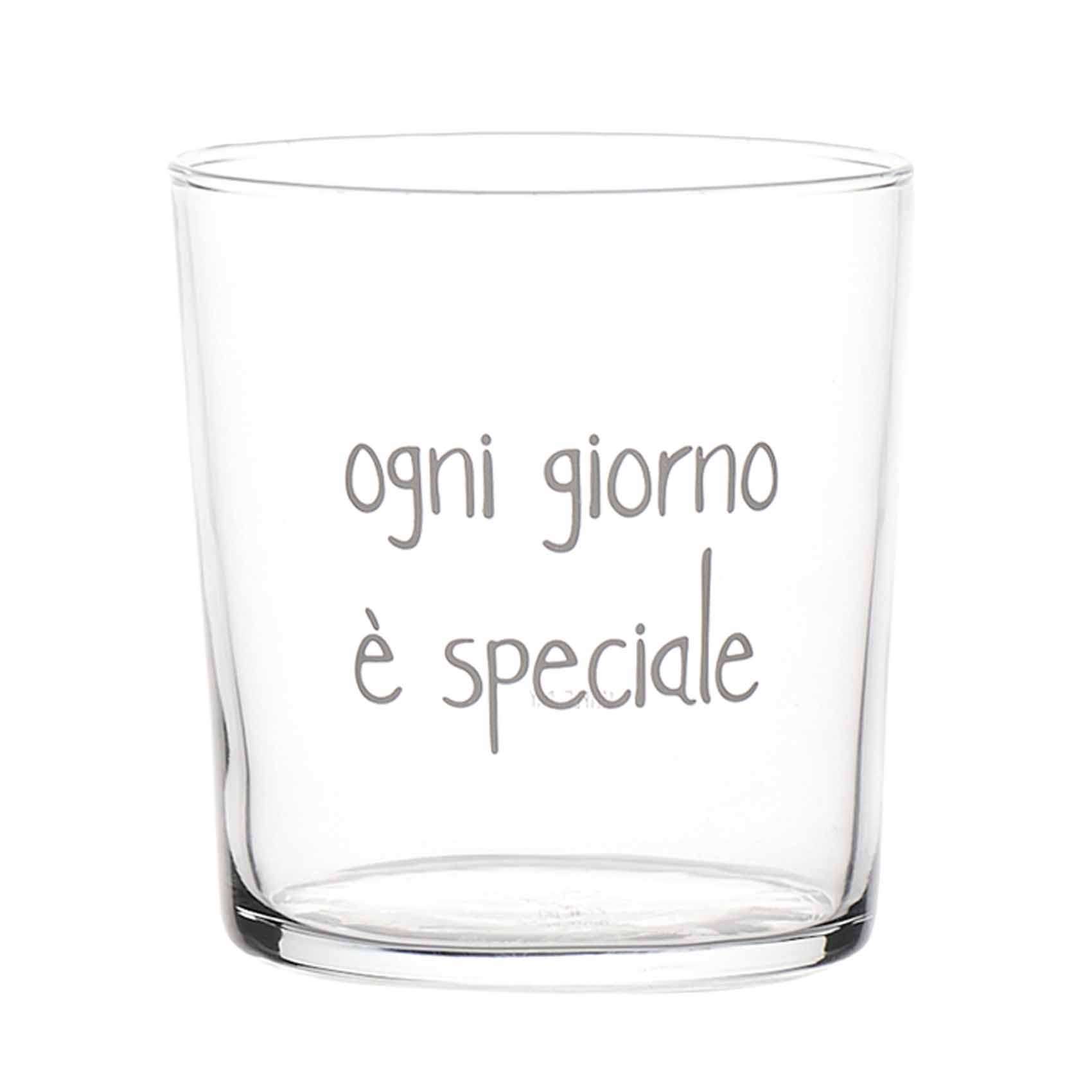 Immagine principale di Set 2 Bicchieri in vetro temperato Ogni Giorno è Speciale 35.5 cl | Simple Day