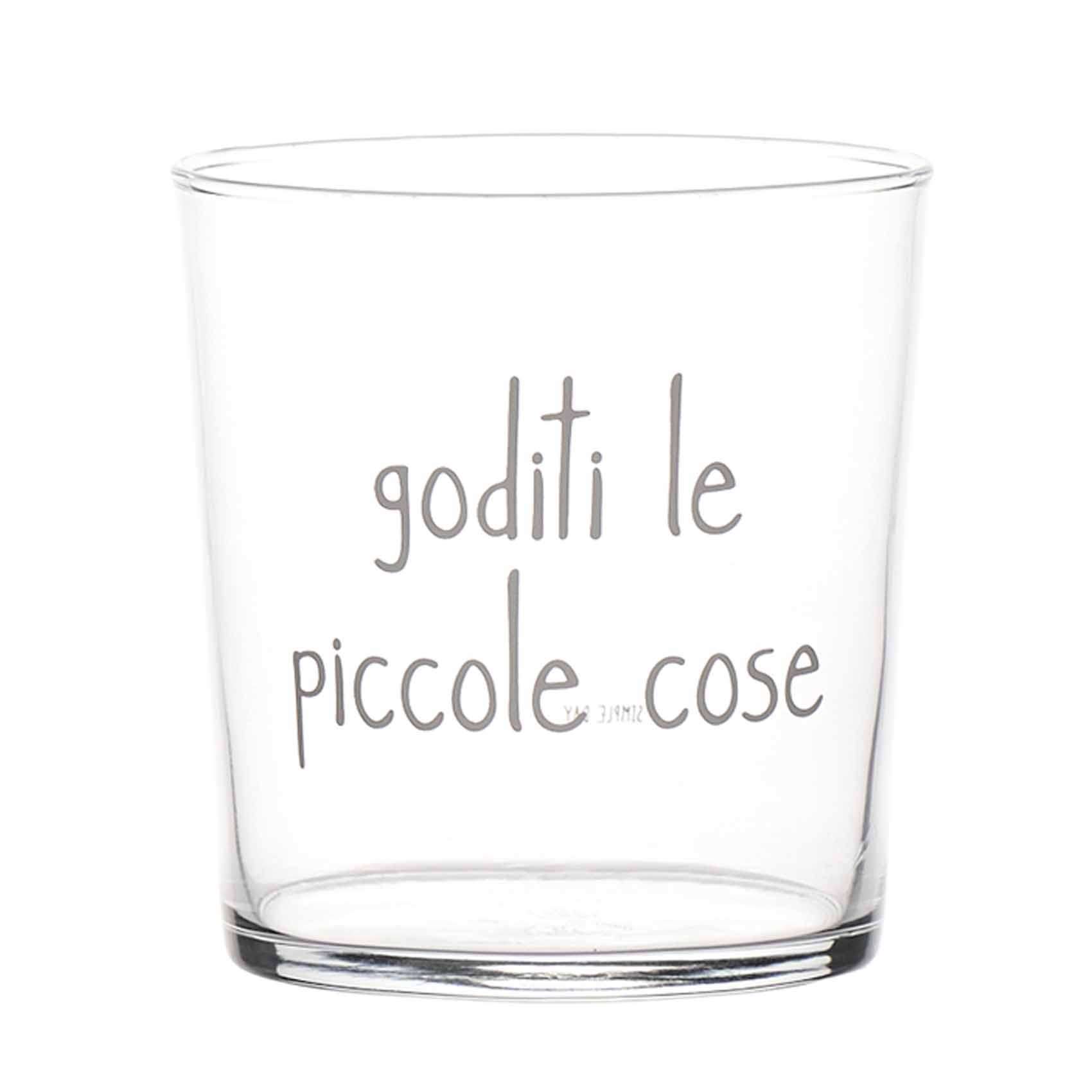 Immagine principale di Set 2 Bicchieri in vetro temperato Goditi le Piccole Cose 35.5 cl | Simple Day