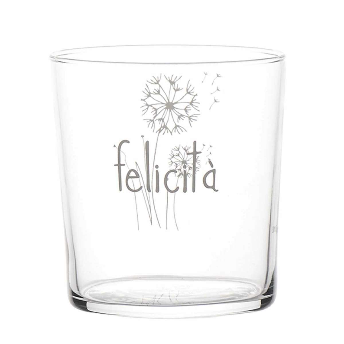 Immagine del prodotto Set 2 Bicchieri in vetro temperato Felicità Soffioni 35.5 cl | Simple Day