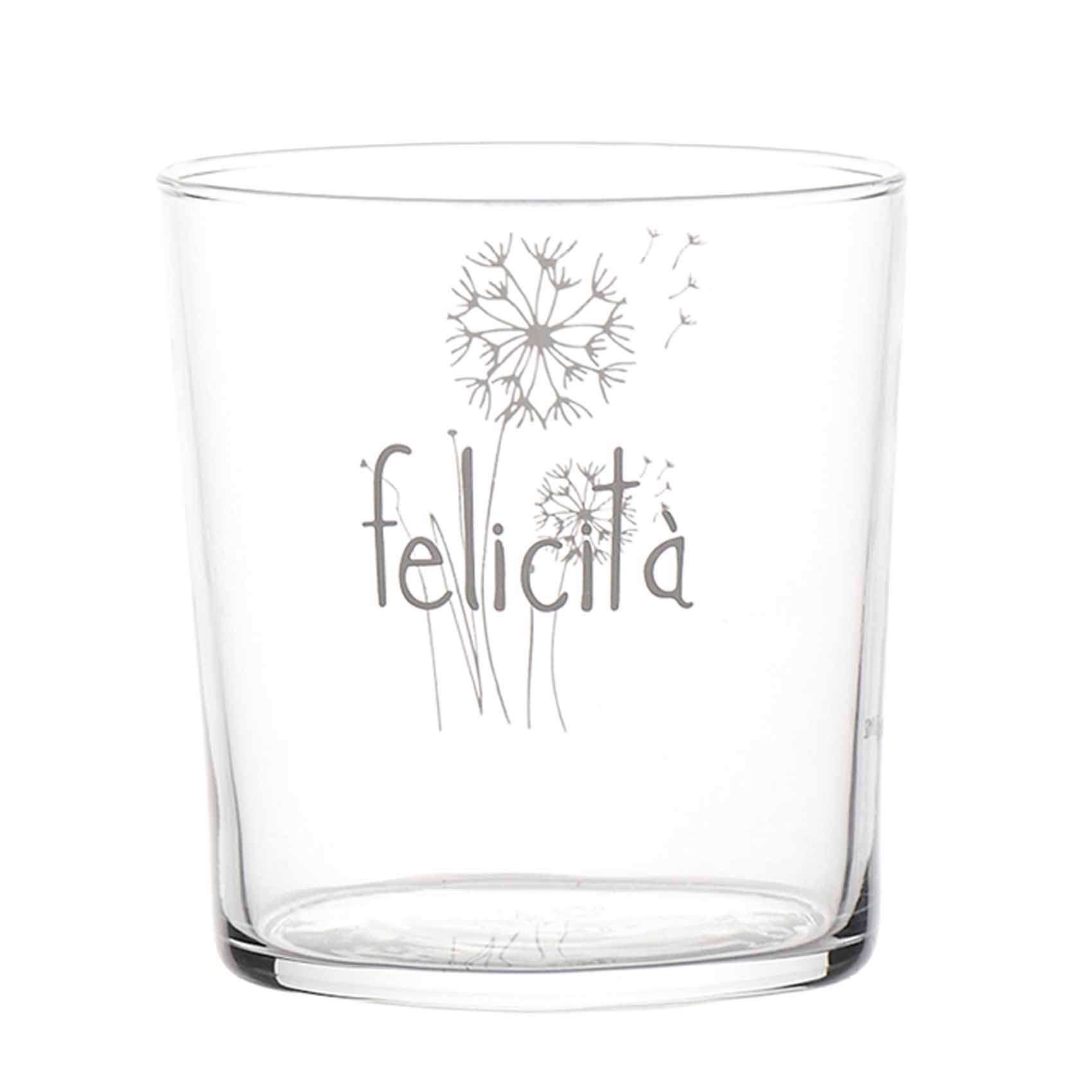 Immagine principale di Set 2 Bicchieri in vetro temperato Felicità Soffioni 35.5 cl | Simple Day