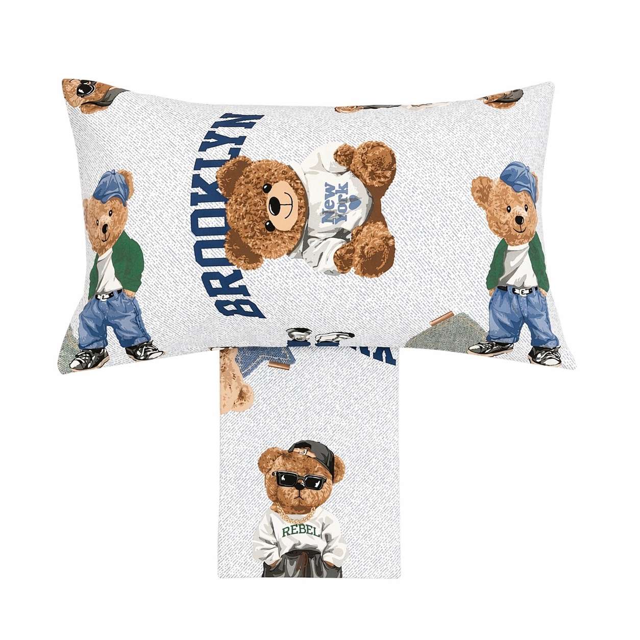 Immagine principale di Completo Lenzuola Una Piazza e Mezza Teddy in 100% Cotone - 2 Colori | Pietro Zanetti Home