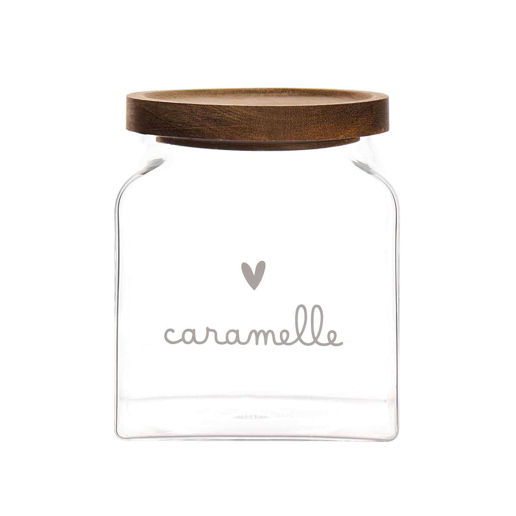 Immagine principale di Barattolo in Vetro con Tappo in Legno Acacia "Caramelle" | Simple Day