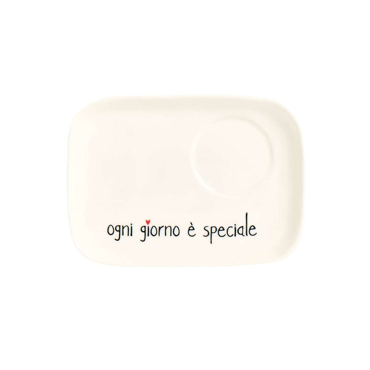 Immagine del prodotto Set 2 Piattini Espresso Ogni Giorno E' Speciale 14,5x10 cm | Simple Day