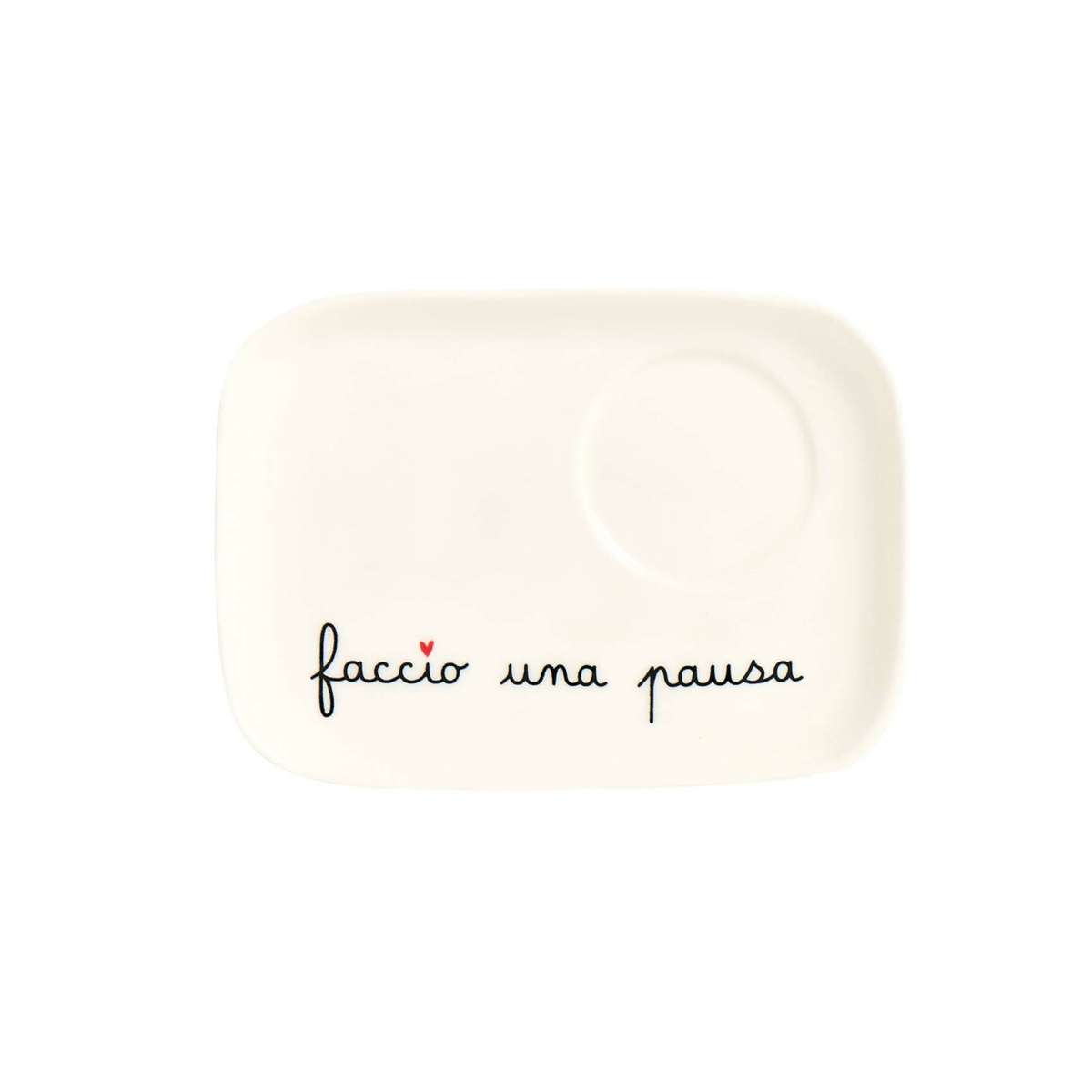 Immagine del prodotto Set 2 Piattini Espresso Faccio Una Pausa 14,5x10 cm | Simple Day