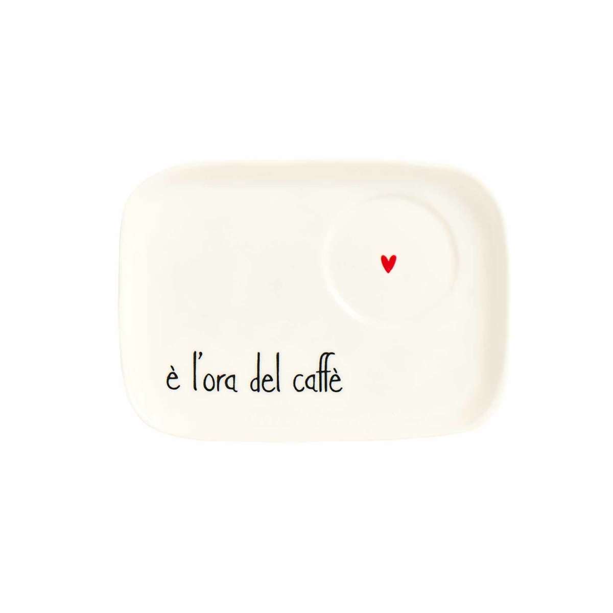 Immagine del prodotto Set 2 Piattini Espresso E' L'Ora Del Caffè 14,5x10 cm | Simple Day