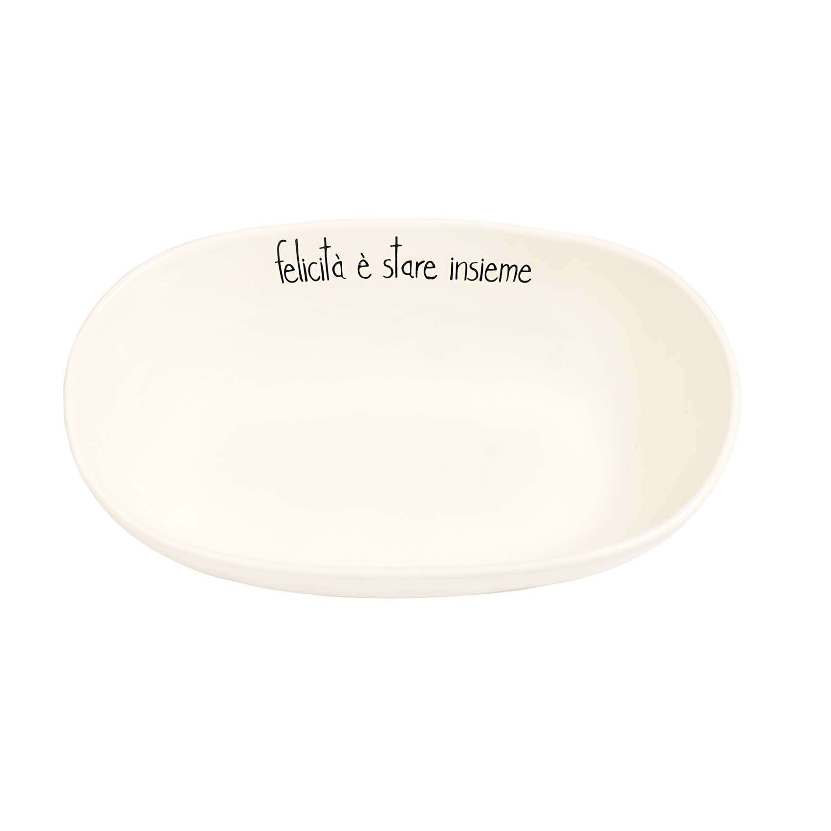 Immagine principale di Insalatiera Ovale 25,5 cm Felicità E' Stare Insieme | Simple Day