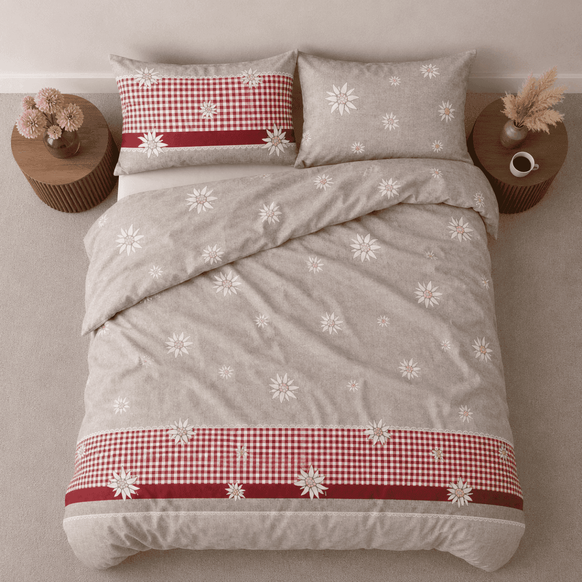 Immagine variante Rosso - Copripiumino Singolo Davos in 100% Cotone Daunex - 2 Colori | Daunex