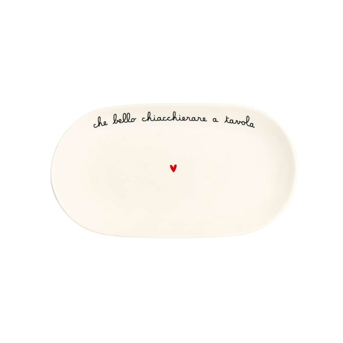 Immagine del prodotto Piatto Ovale Che Bello Chiacchierare a Tavola S 25 cm | Simple Day