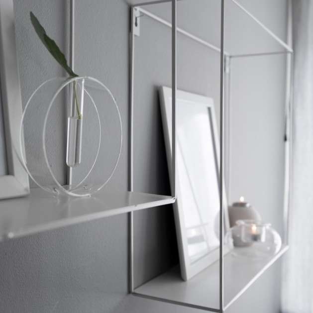 Immagine principale di SET 3 Mensole Quadrate da Parete in Metallo Bianco | Storefactory