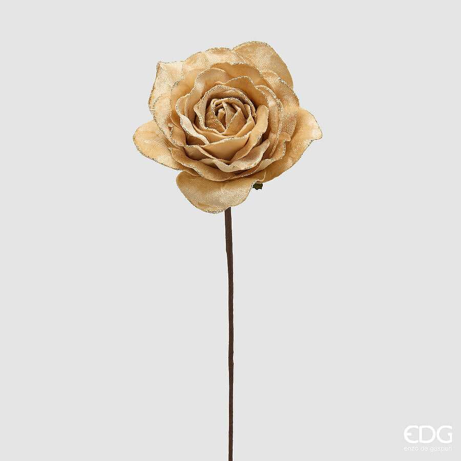 Immagine principale di Rosa Artificiale in Velluto H 55 cm - 3 Colori | EDG Enzo De Gasperi