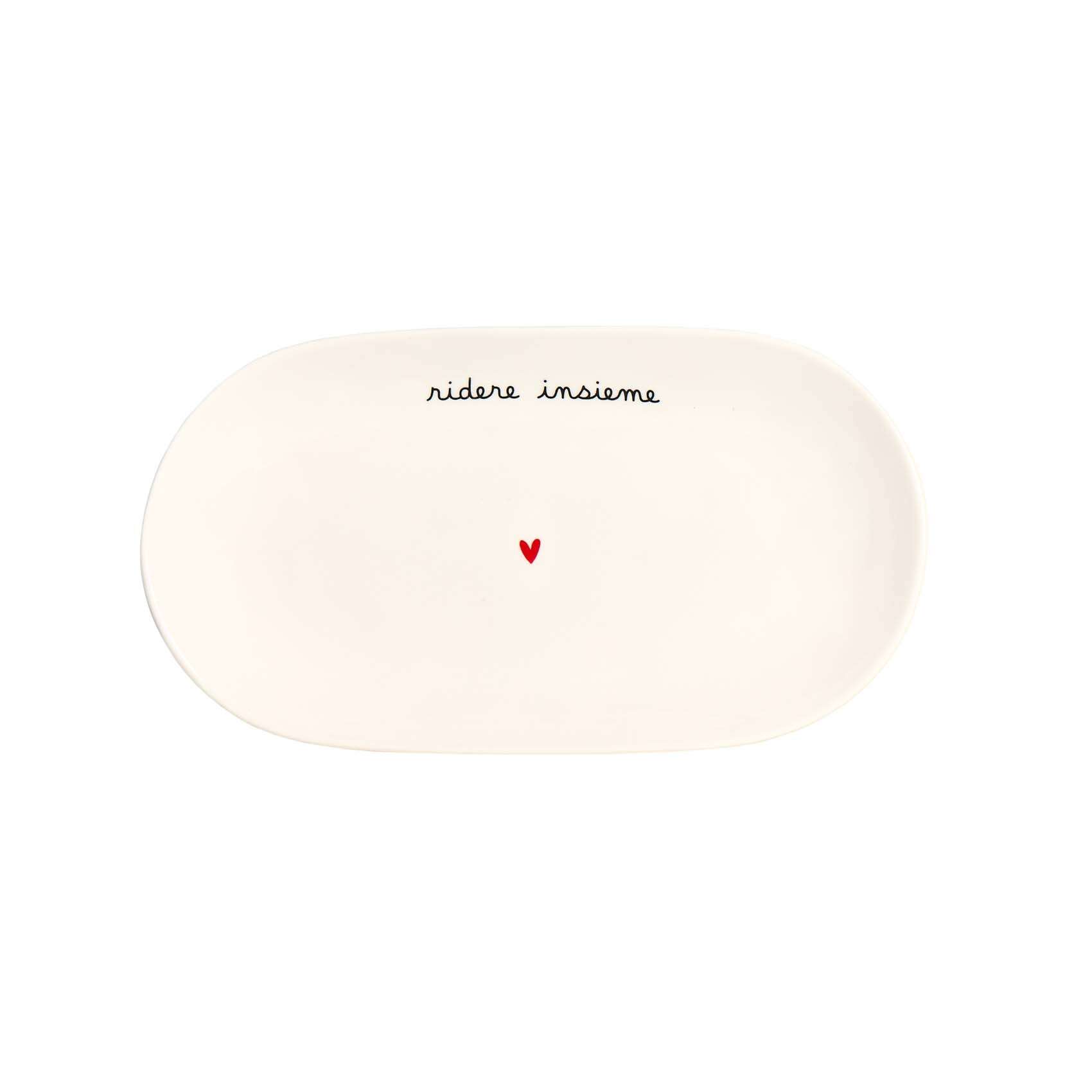 Immagine principale di Piatto Ovale Ridere Insieme S 25 cm | Simple Day