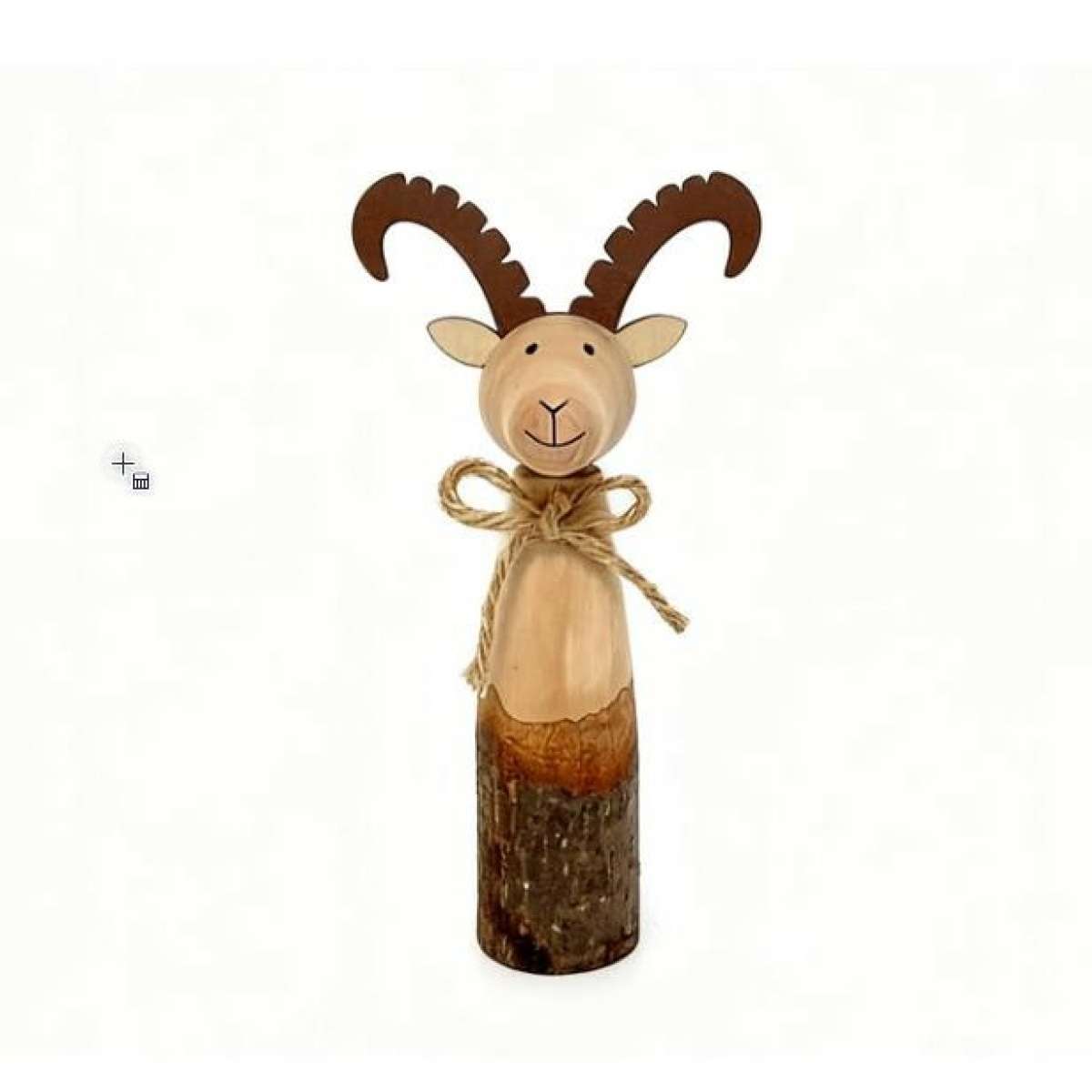 Immagine variante M - Decorazione Renna Ibex in legno -2 Misure | Dijk Natural Collections