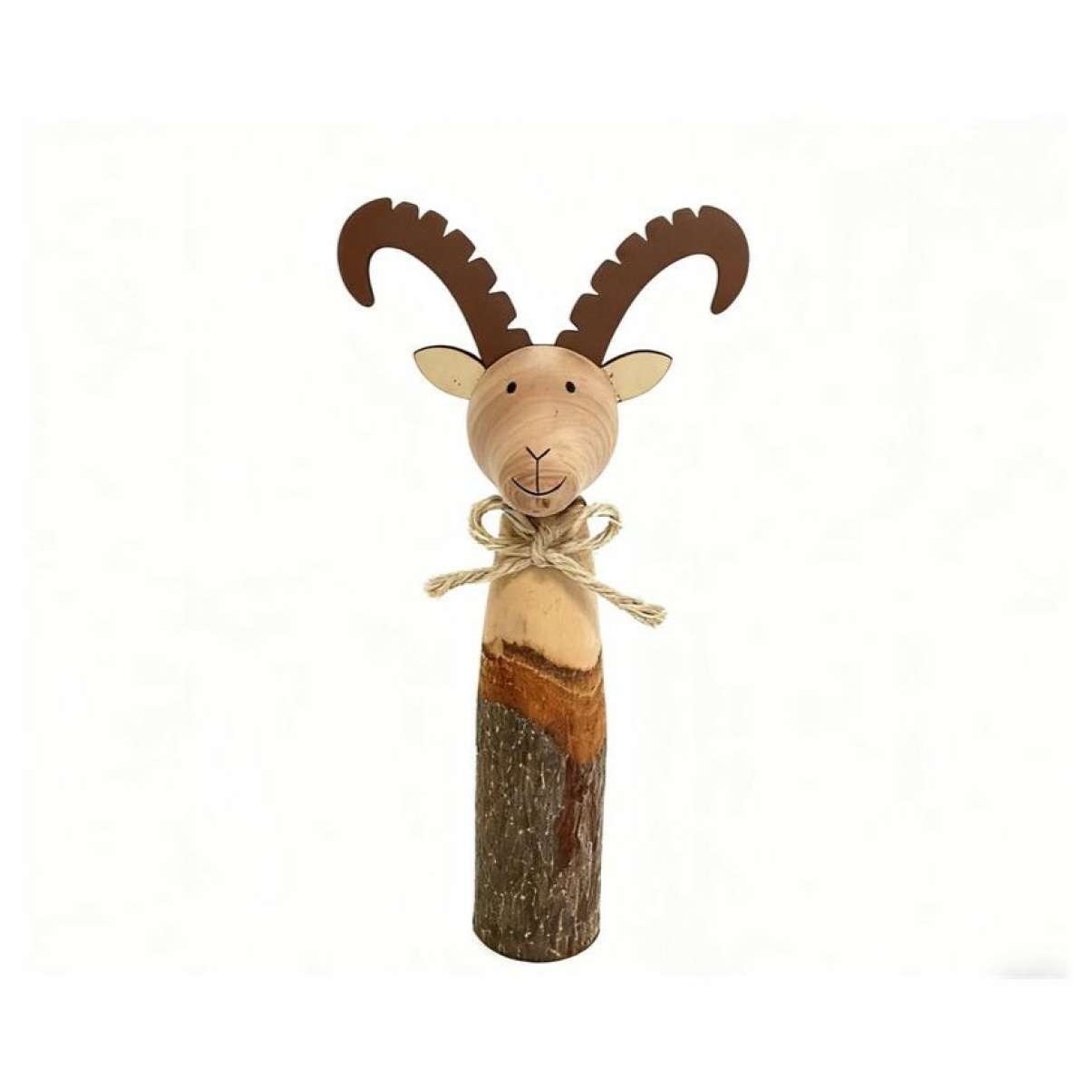 Immagine variante S - Decorazione Renna Ibex in legno -2 Misure | Dijk Natural Collections