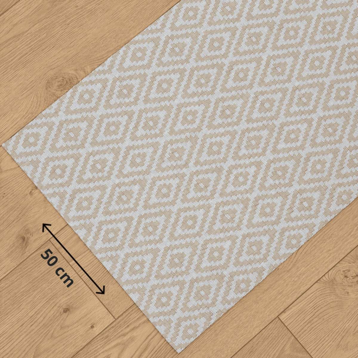 Immagine del prodotto Tappeto Cucina a metro Rombi Crema in Pvc H 50 cm - scegli tu la misura | Pietro Zanetti Home