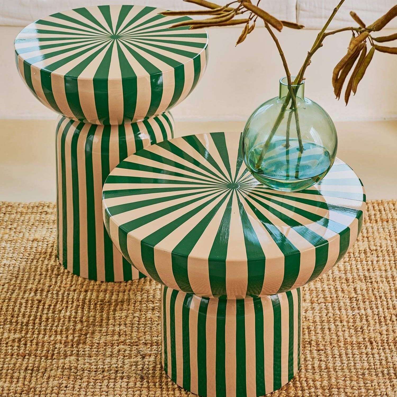 Immagine principale di Tavolino Metal Green - Off White in metallo - 2 Misure | Pip Studio Amsterdam