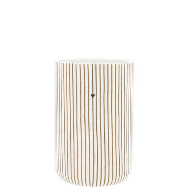 Immagine principale di Portamestoli in Ceramica Brown Stripes 11x16.5 cm | Bastion Collections