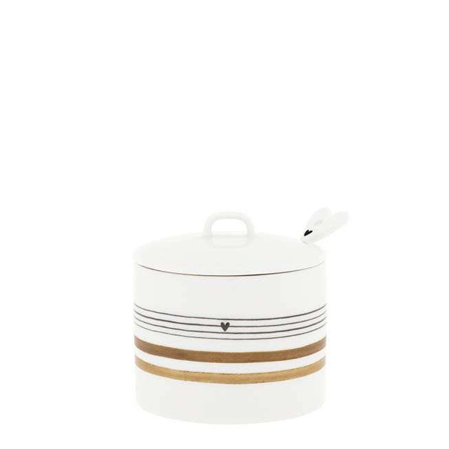 Immagine principale di Zuccheriera con Cucchiaino Brown & Black Stripe | Bastion Collections