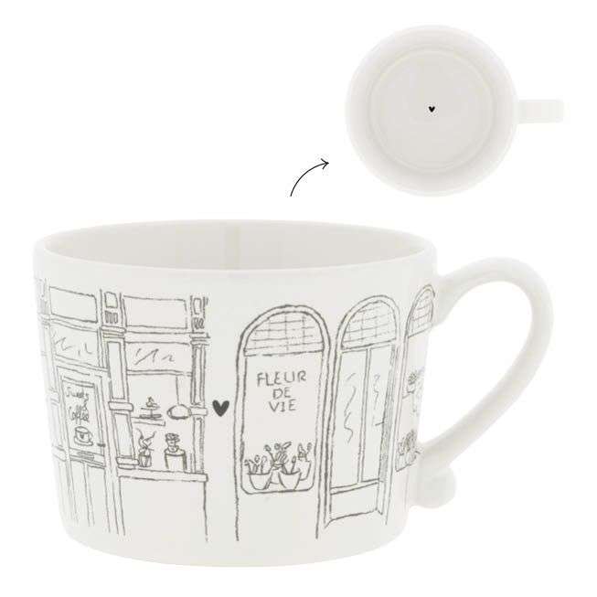 Immagine principale di Mug in Ceramica Bianca Windows Shopping | Bastion Collections