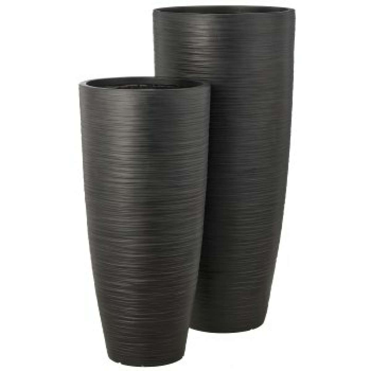 Immagine del prodotto Vaso Fibre Groove Antracite - 2 Misure | Gasper since 1965