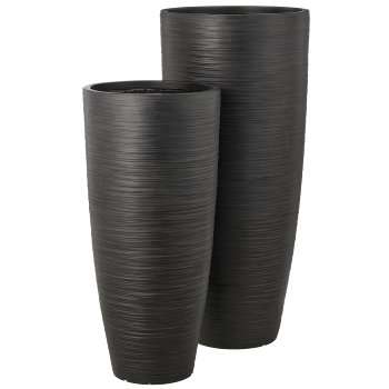 Immagine principale di Vaso Fibre Groove Antracite - 2 Misure | Gasper since 1965