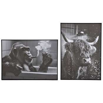 Immagine principale di Quadro Funky Animal con Cornice 50x70x3 cm - 2 Varianti | Gasper since 1965