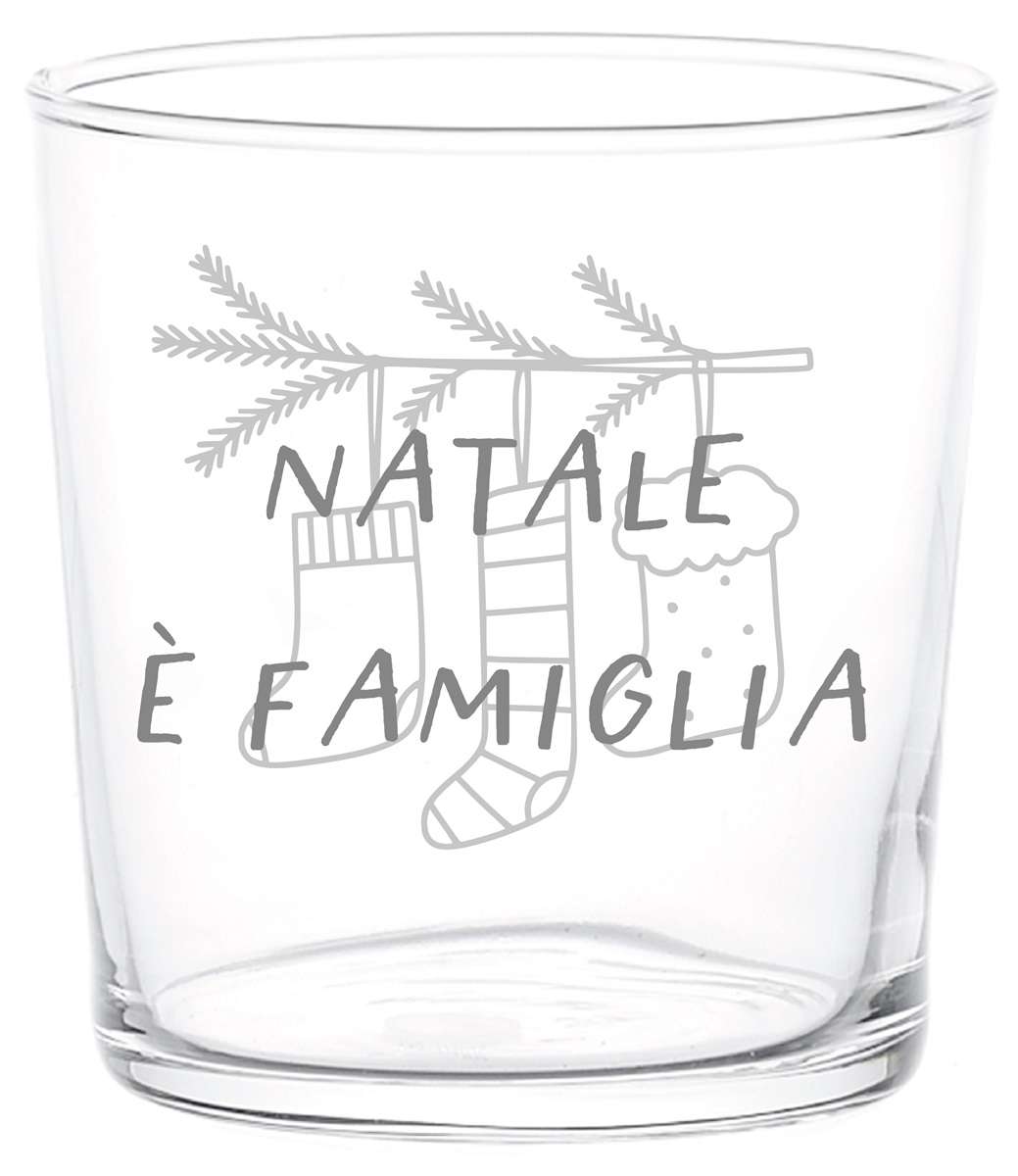 Immagine principale di Set 2 Bicchieri in vetro temperato Natale è Famiglia 35.5 cl | Simple Day