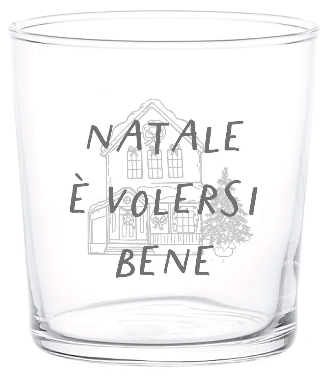 Immagine principale di Set 2 Bicchieri in vetro temperato Natale è Volersi Bene 35.5 cl | Simple Day