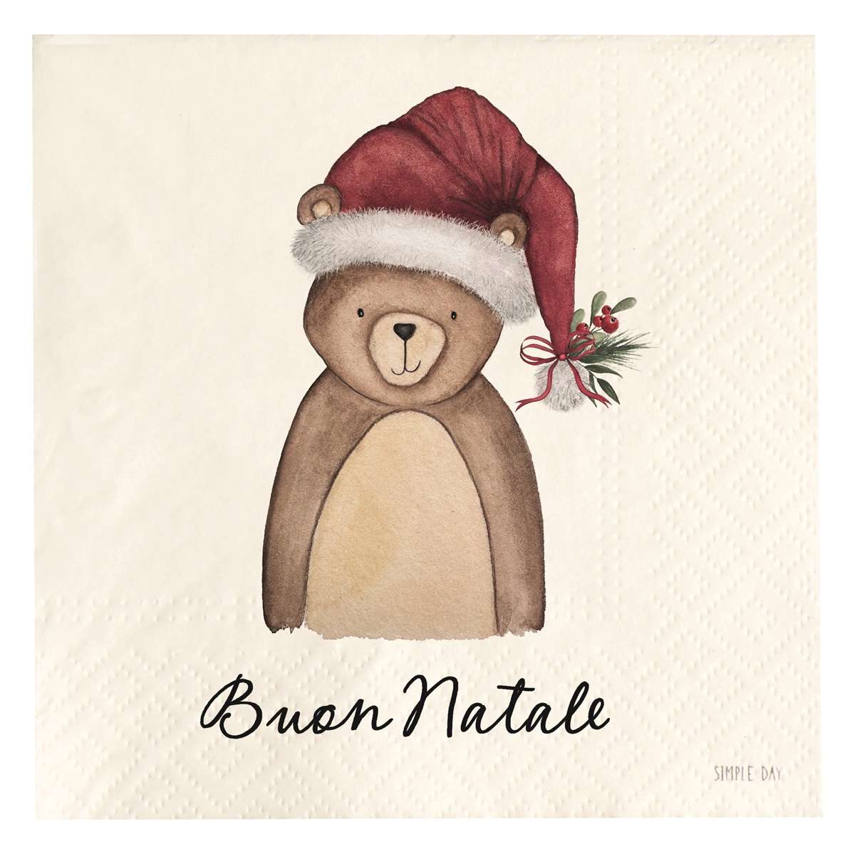 Immagine principale di Tovaglioli di Carta Buon Natale Orso confezione (20pz) 33x33 cm | Simple Day