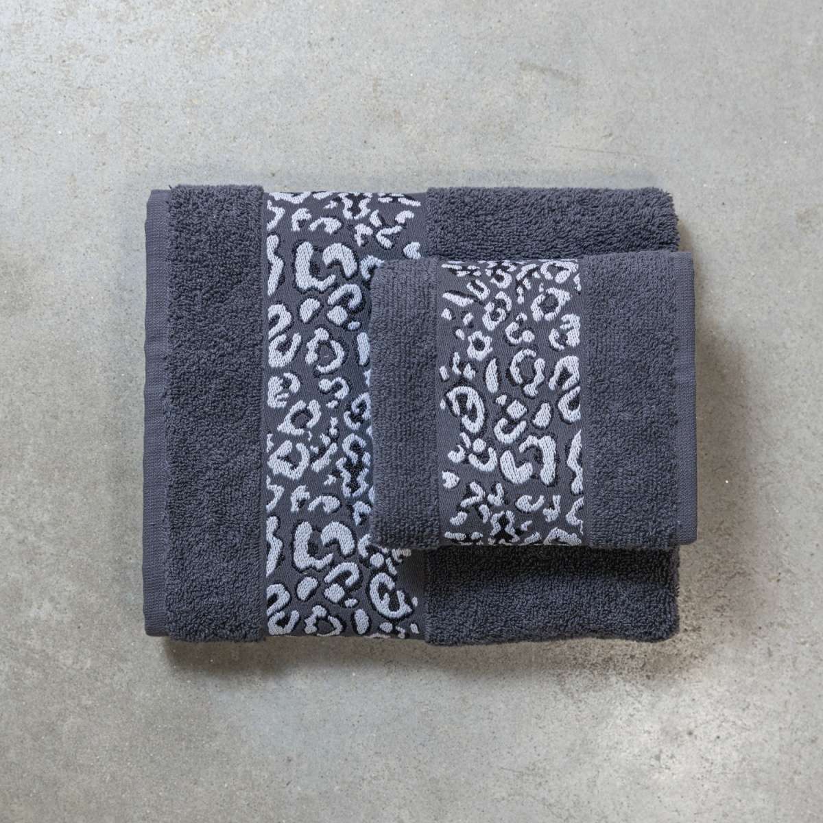 Immagine del prodotto Set Asciugamani Bagno con balza maculata in jacquard in 100% cotone | Pietro Zanetti Home