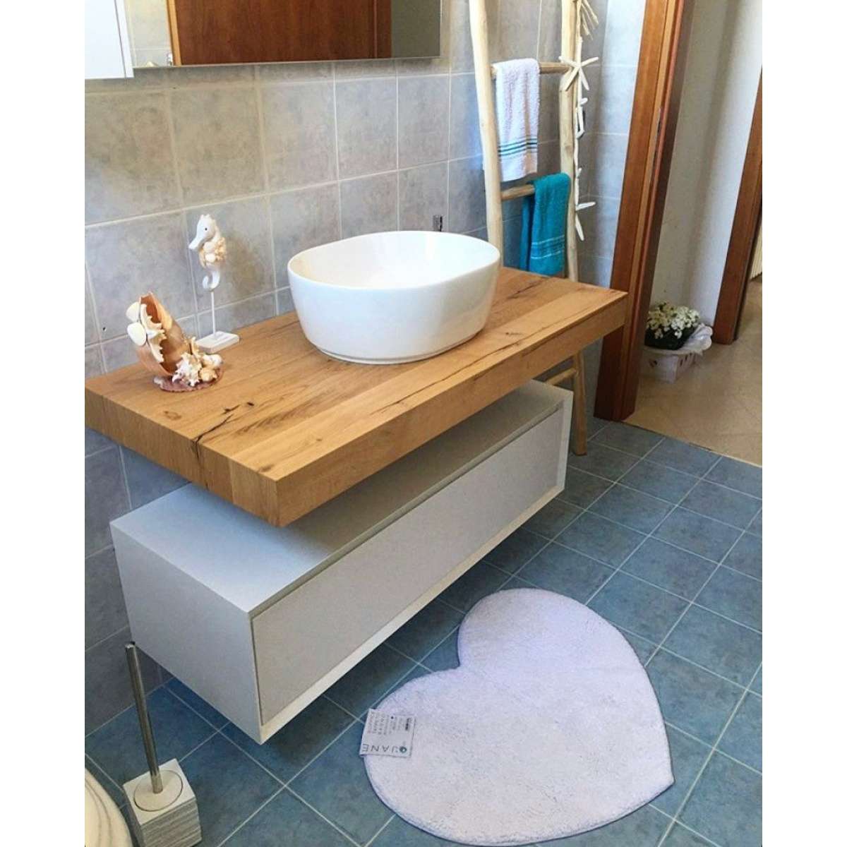 Immagine del prodotto Tappeto Jane a forma di Cuore in 100% Cotone Antiscivolo | Pietro Zanetti Home