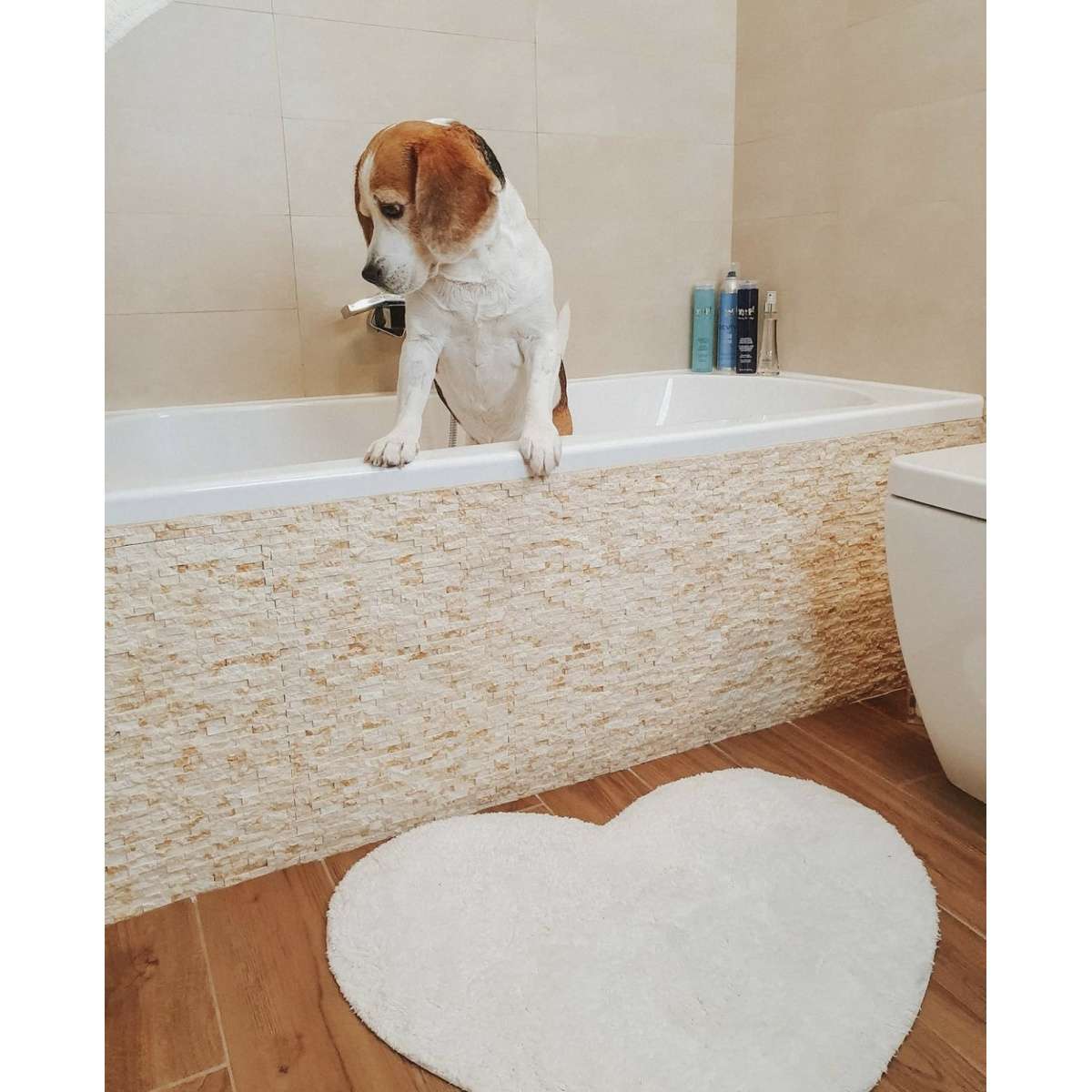 Immagine del prodotto Tappeto Jane a forma di Cuore in 100% Cotone Antiscivolo | Pietro Zanetti Home