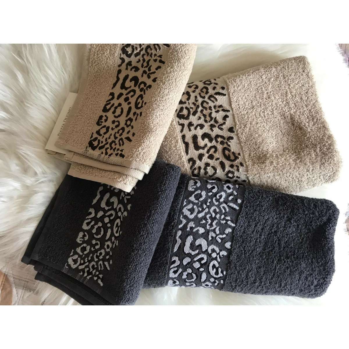 Immagine del prodotto Set Asciugamani Bagno con balza maculata in jacquard in 100% cotone | Pietro Zanetti Home