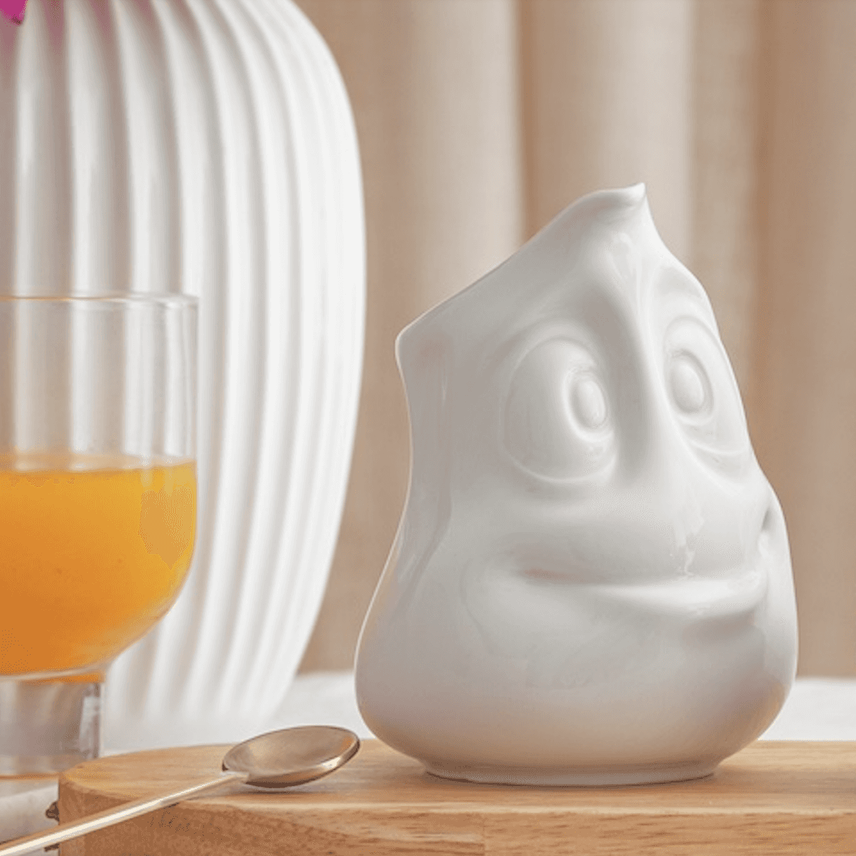 Immagine del prodotto Brocca per Latte Graziosa 3D in Porcellana 350 ml con Manico | TASSEN By Fiftyeight Products