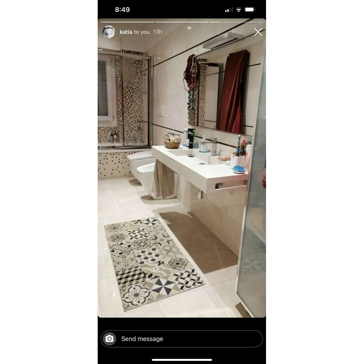 Immagine del prodotto Tappeto Cucina Cementine Cammello Antiscivolo e Lavabile in Lavatrice | Pietro Zanetti Home