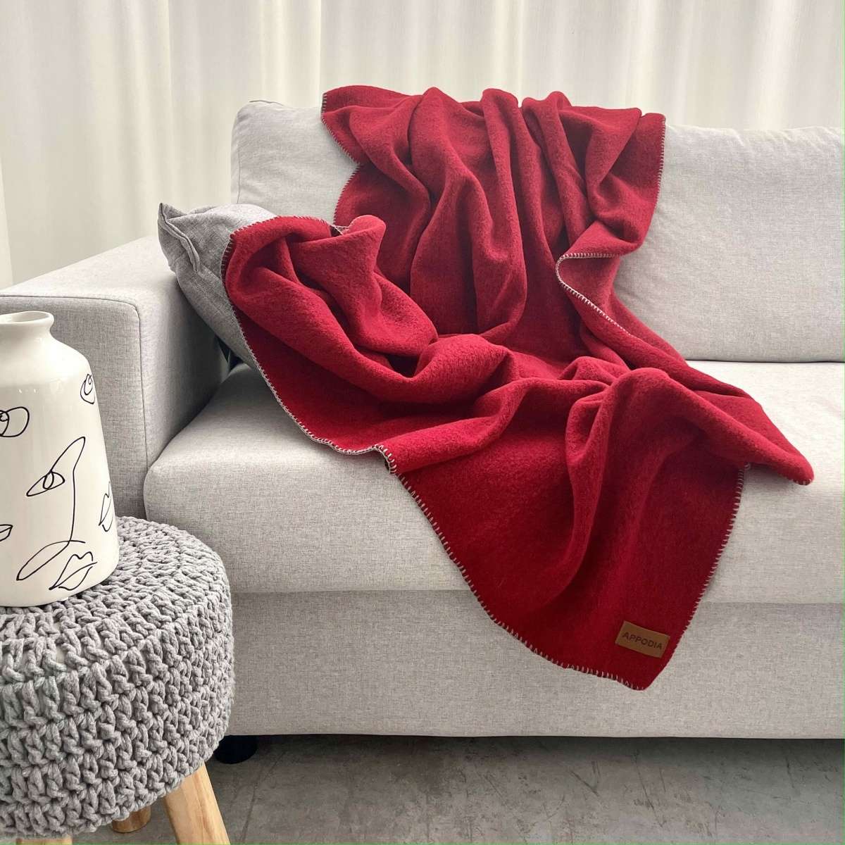 Immagine del prodotto Coperta in Lana Pecorella Tinta Unita 100% Lana Italiana 140x180 cm 9 Colori Disponibili | Lana Italia