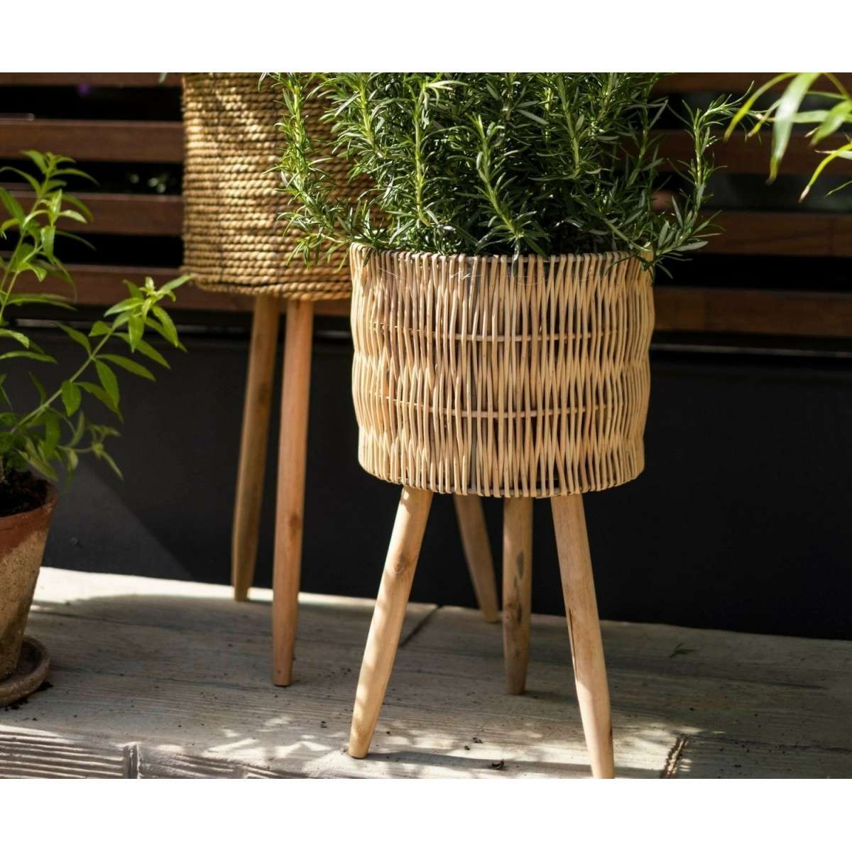Immagine del prodotto Set di 2 Fioriere in Vimini indoor/outdoor | A. House