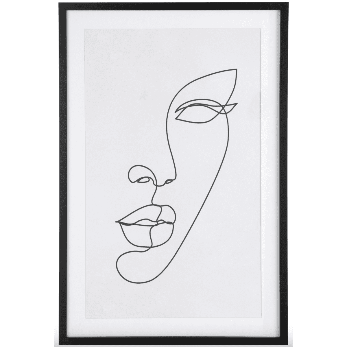 Immagine del prodotto Quadro Lei Viso Astratto Bianco e Nero con Cornice | Jolipa