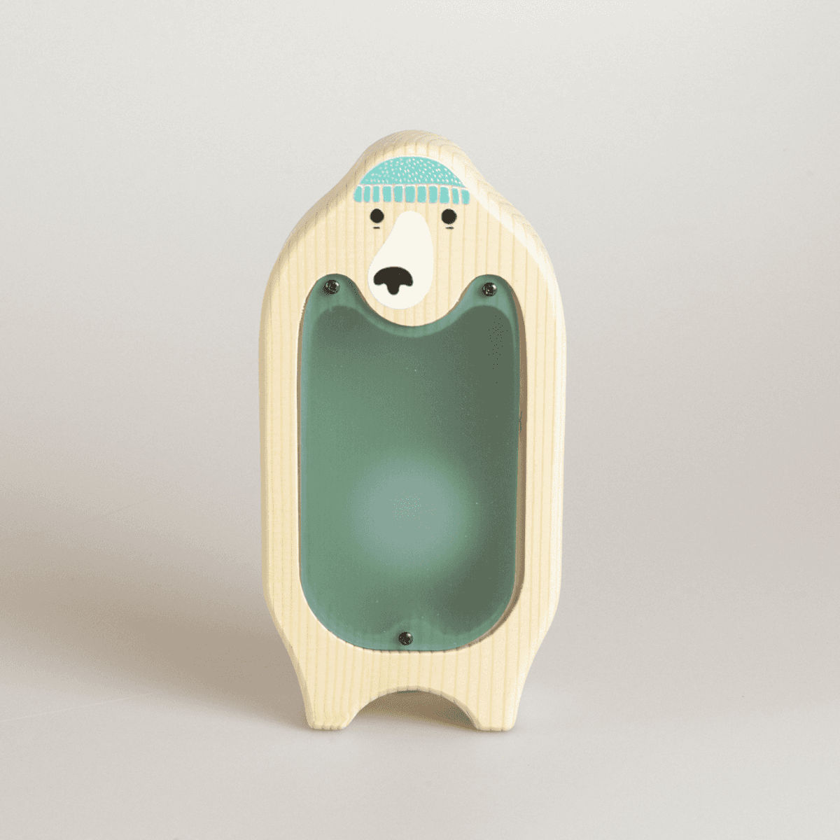 Immagine del prodotto Salvadanaio Mr Bear in Legno di Abete | Leonardi Wood