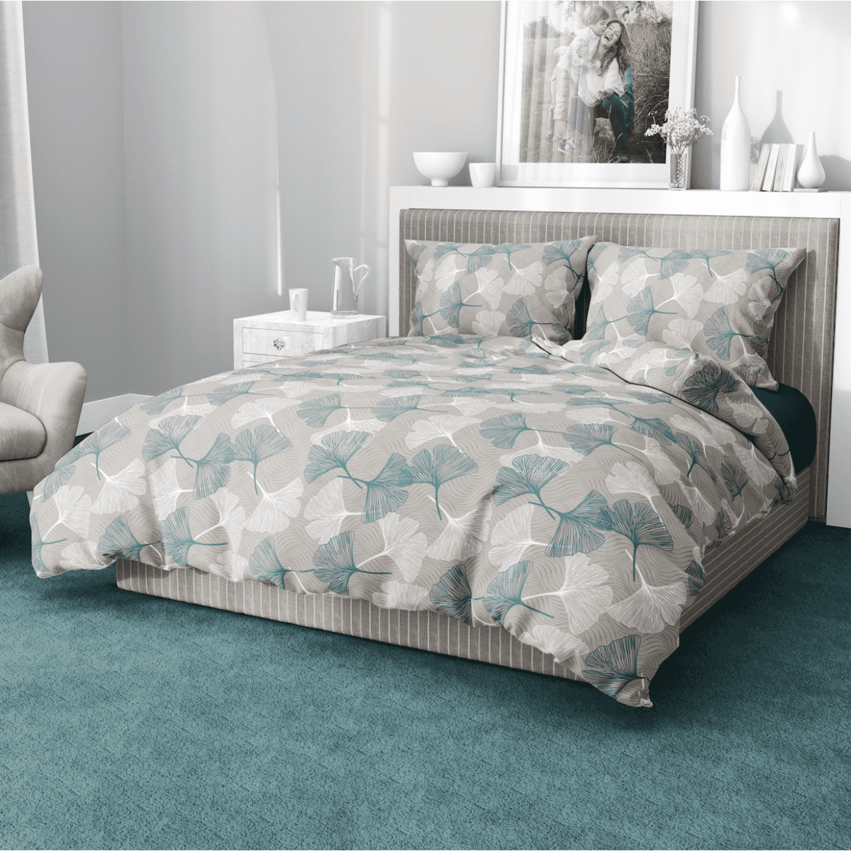 Immagine del prodotto Completo Lenzuola Ginko Matrimoniale in 100% Cotone | Pietro Zanetti Home