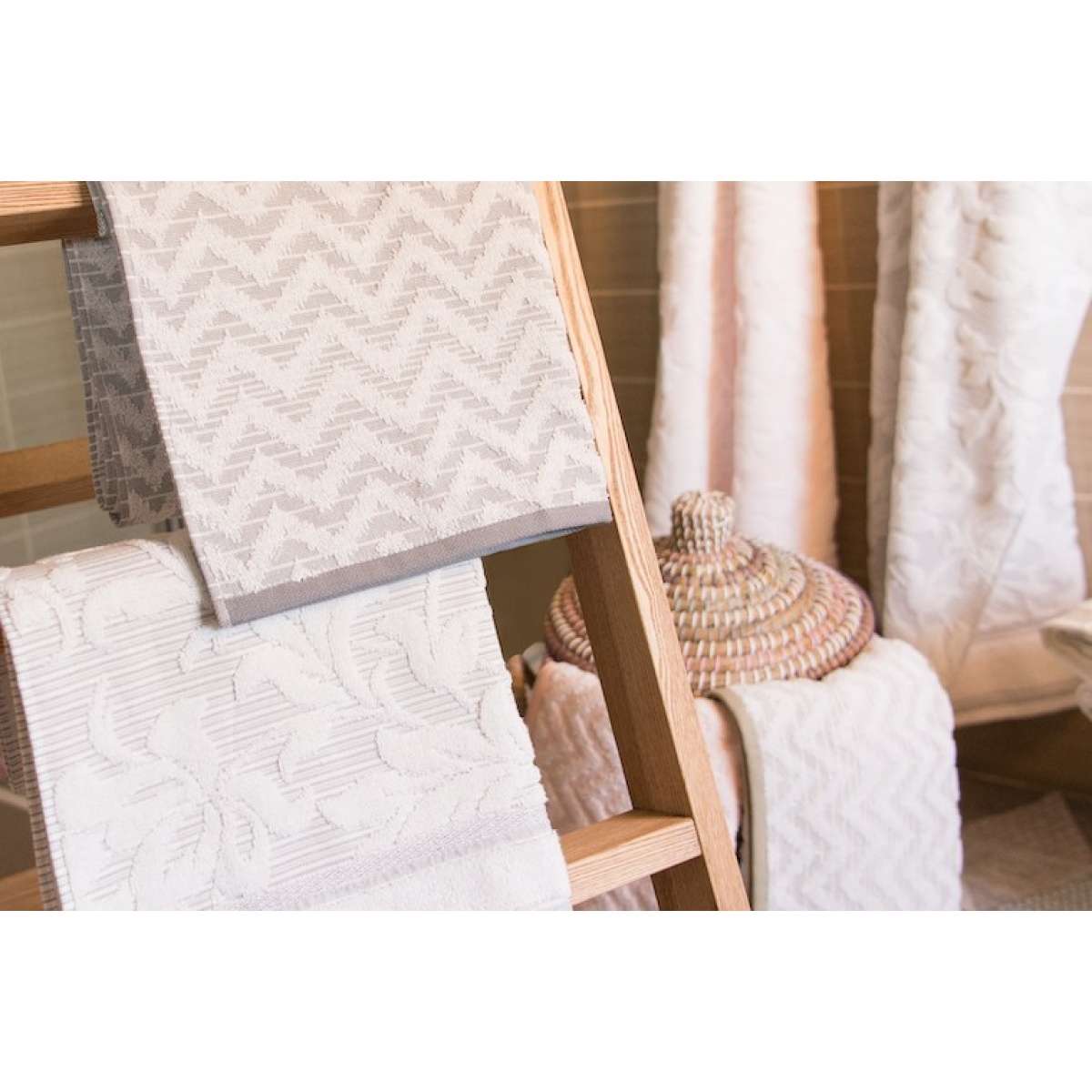 Immagine del prodotto Set Asciugamani in Jacquard Zig Zag 100% Cotone | Pietro Zanetti Home