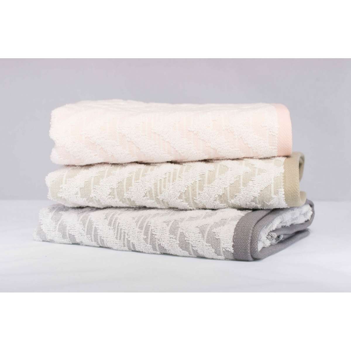 Immagine del prodotto Set Asciugamani in Jacquard Zig Zag 100% Cotone | Pietro Zanetti Home