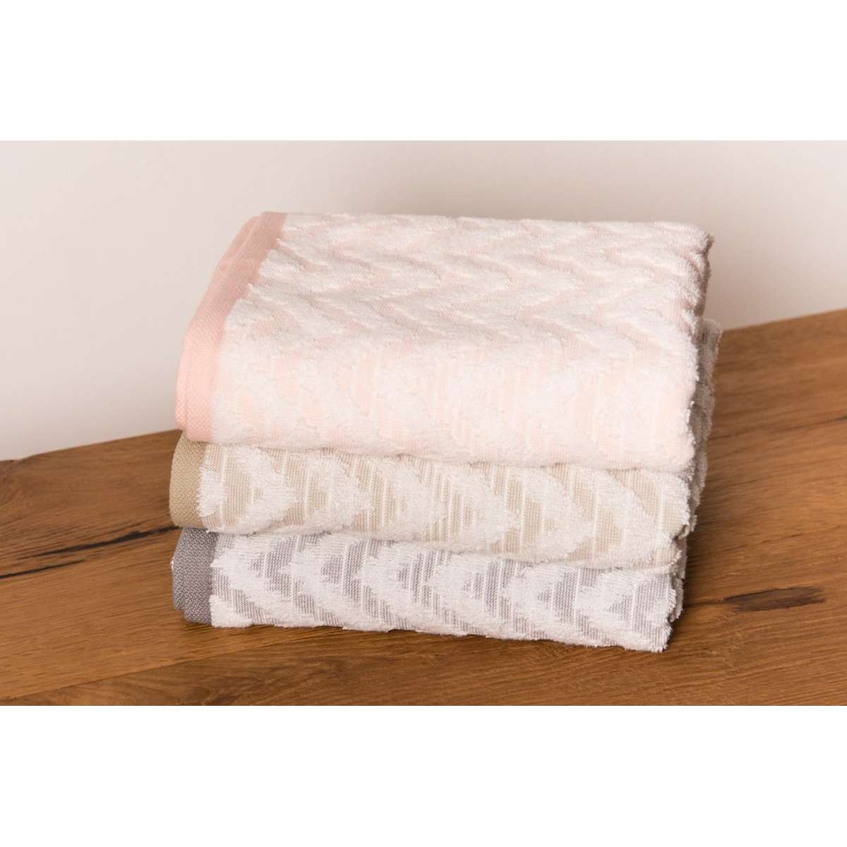 Immagine del prodotto Set Asciugamani in Jacquard Zig Zag 100% Cotone | Pietro Zanetti Home