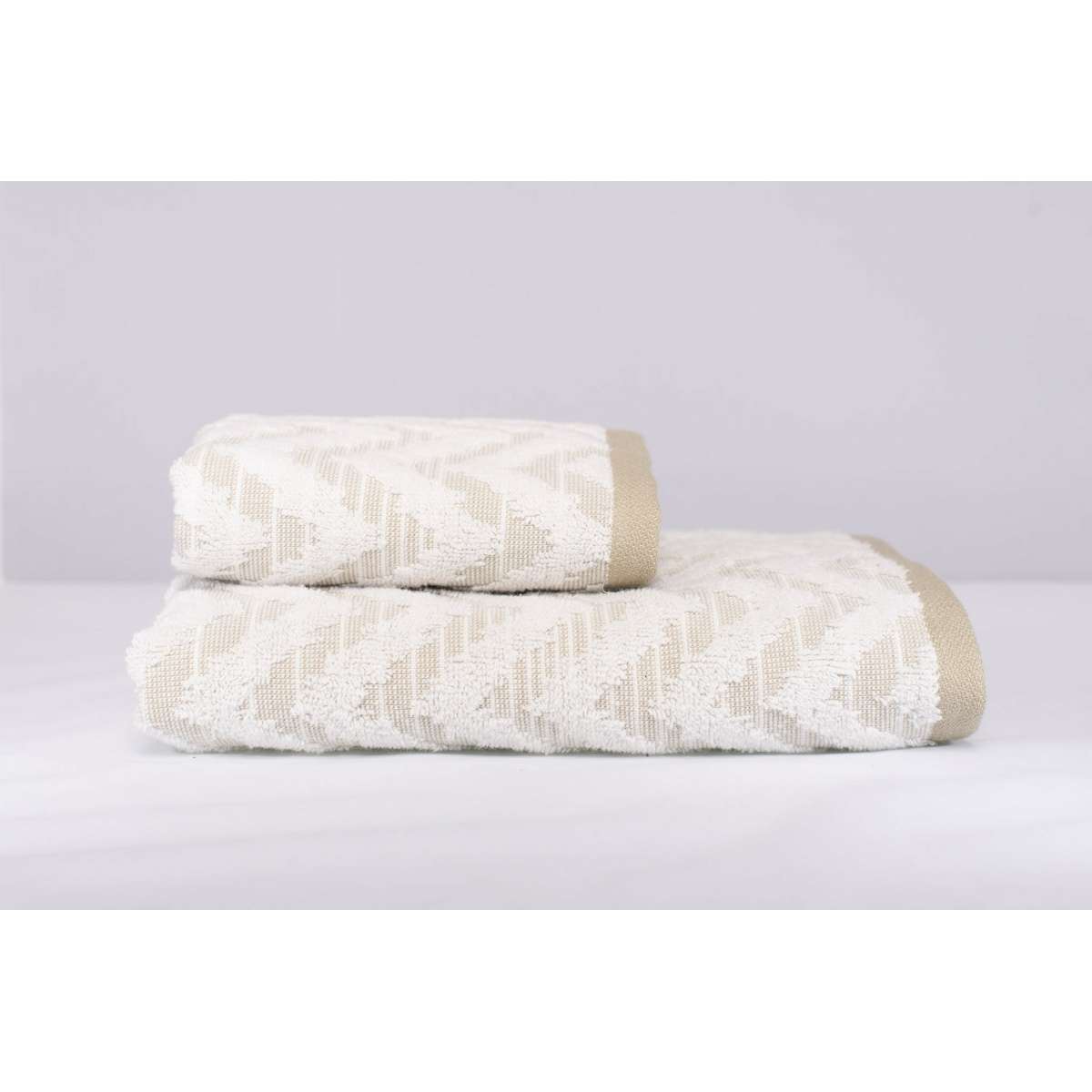 Immagine del prodotto Set Asciugamani in Jacquard Zig Zag 100% Cotone | Pietro Zanetti Home