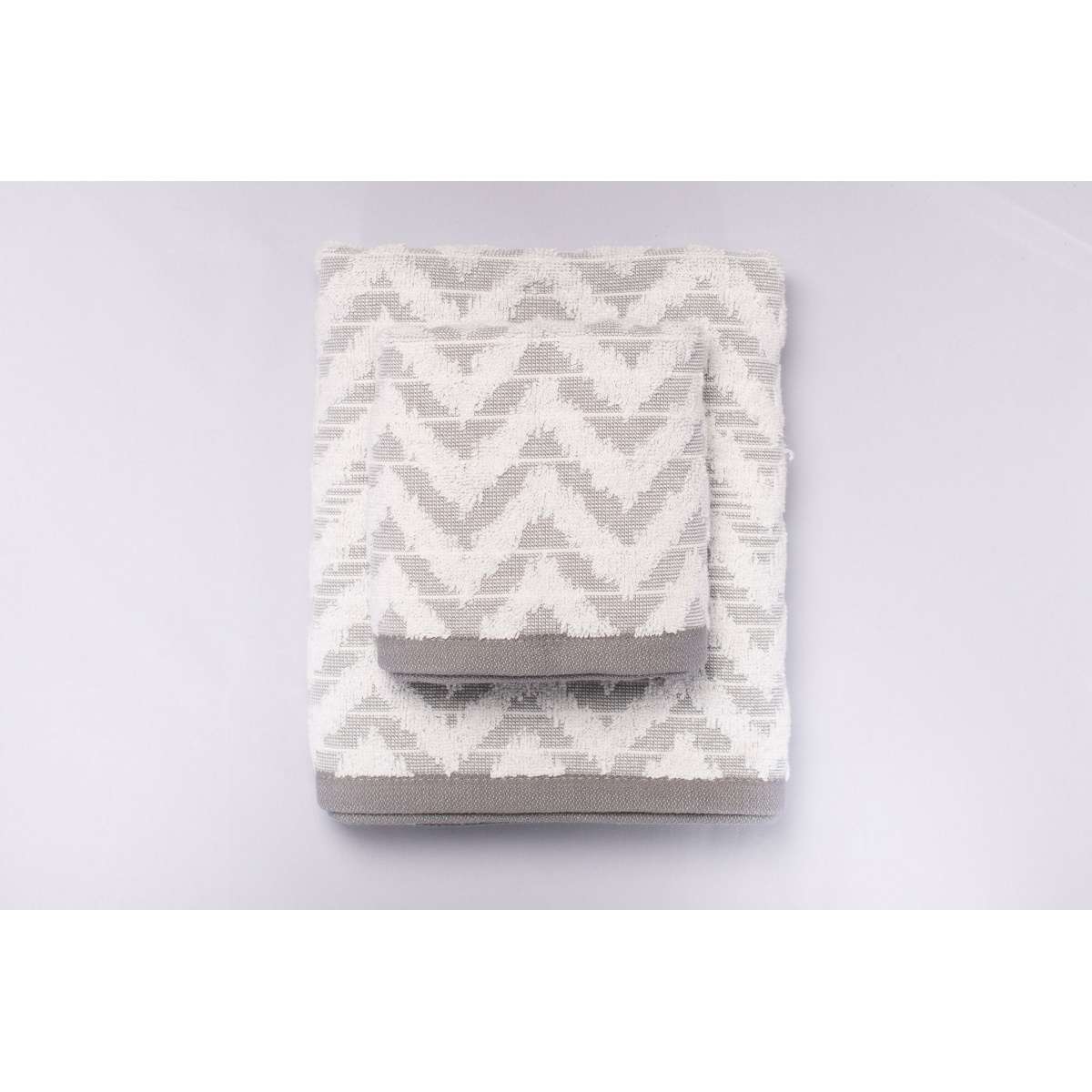 Immagine del prodotto Set Asciugamani in Jacquard Zig Zag 100% Cotone | Pietro Zanetti Home