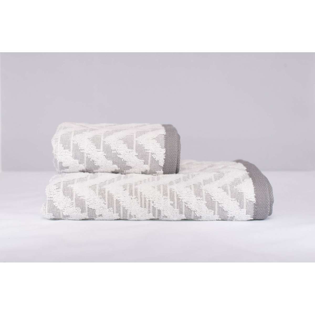 Immagine del prodotto Set Asciugamani in Jacquard Zig Zag 100% Cotone | Pietro Zanetti Home