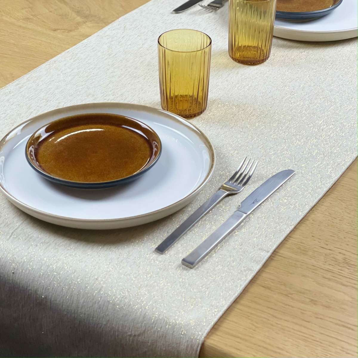 Immagine del prodotto Runner Tavolo in Cotone Via Lattea Glitter Oro 50x170 cm | Côté Table