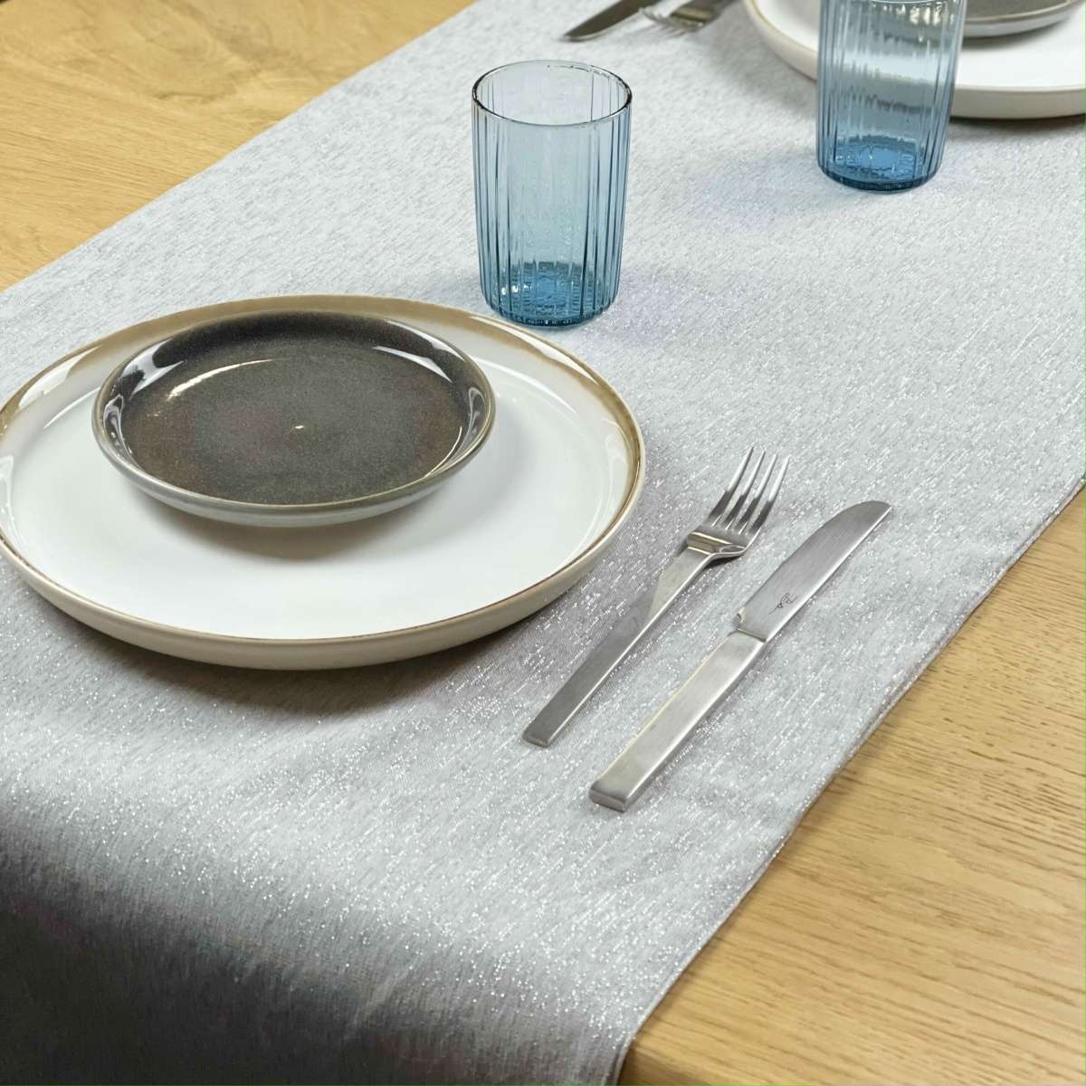 Immagine del prodotto Runner Tavolo in Cotone Via Lattea Glitter Argento 50x170 cm | Côté Table