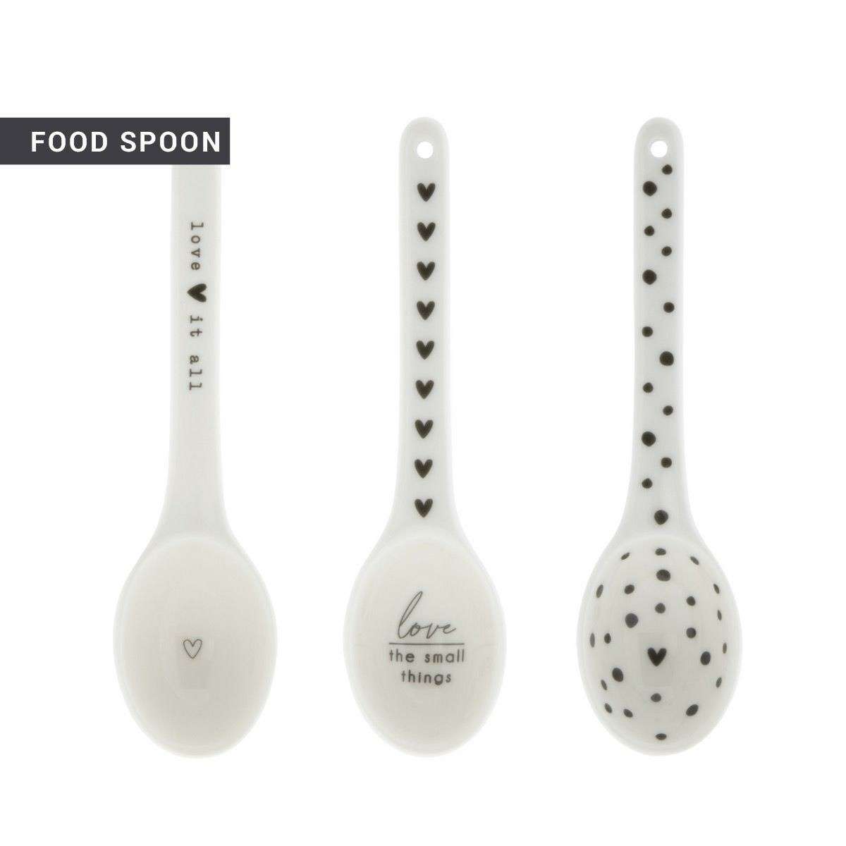 Immagine del prodotto Tris di Cucchiai Dosatori Medi Love/Pois/Cuore 13 cm | Bastion Collections