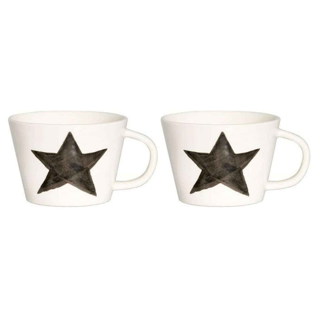 Immagine del prodotto Set 2 Tazze Stella Grigio in Gres di Porcellana | Simple Day