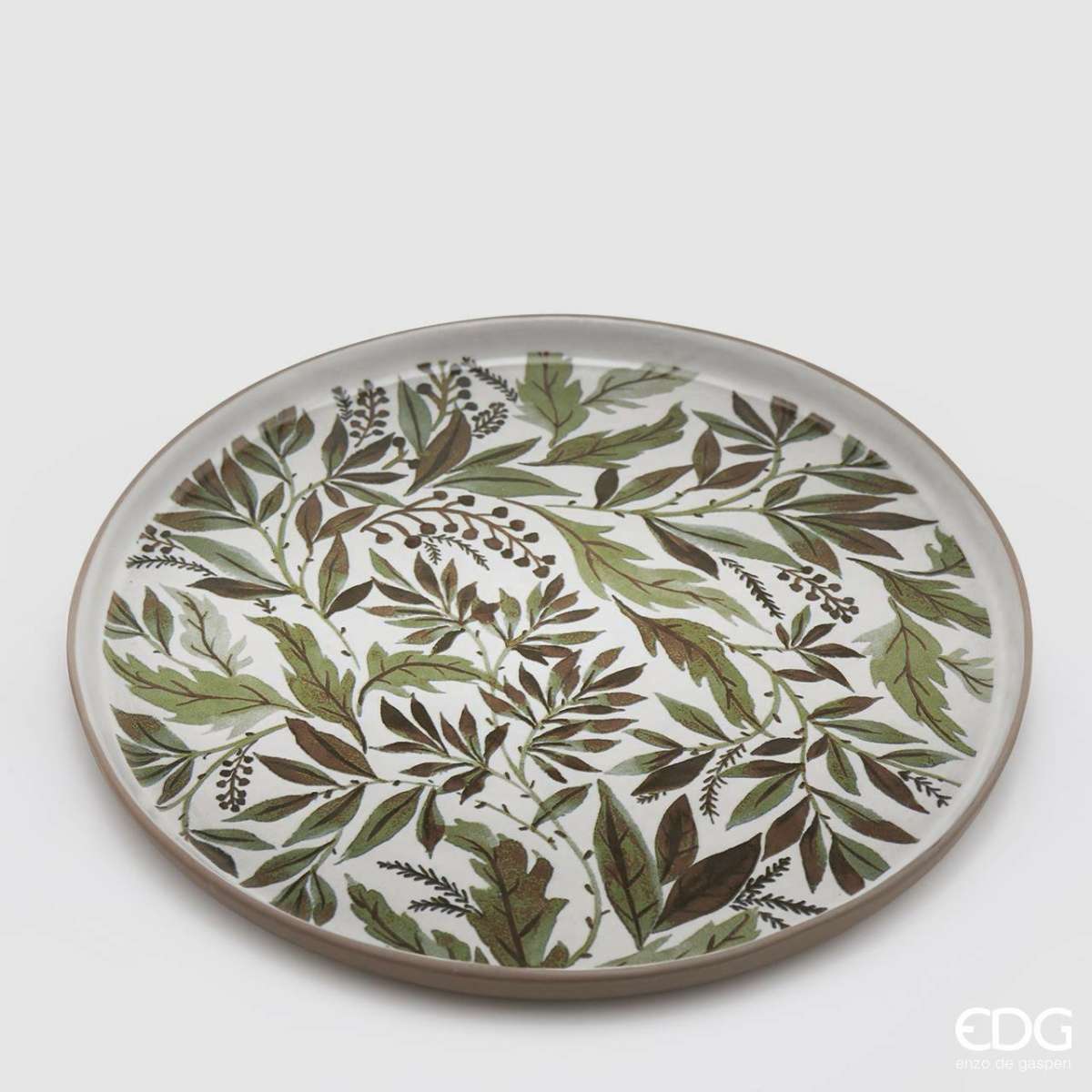 Immagine del prodotto Piatto fantasia Foliage in Gres ø22 cm | EDG Enzo De Gasperi